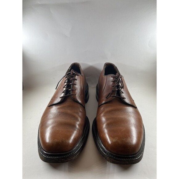 Allen Edmonds Men’s Brown Leeds Oxford Cap Toe Leather Pebble Grain Size 10 C - Picture 2 of 8